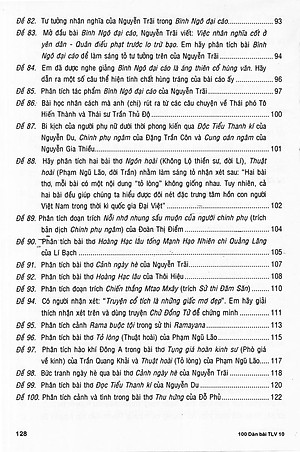 Sách 100 Dàn Bài Chi Tiết Làm Văn Lớp 10