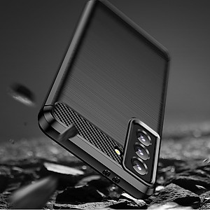 Ốp Lưng Chống Sốc Cho SamSung Galaxy S21 FE, S20 FE Chính hãng RUGGED ARMOR Vân Sợi Carbon, Bảo Vệ Camera Sau - Hàng Chính Hãng