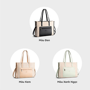 Túi Yuumy ( Thời trang nữ cói phối màu dáng ngang - Túi xách da Seasand YTX46 )
