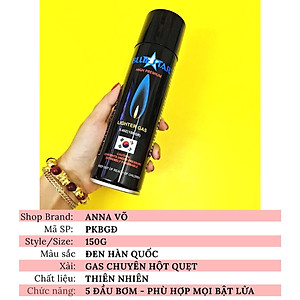Bình ga Blue Hàn Quốc 150 gram cho bật-lửa-hộp-quẹt kèm 5 đầu bơm