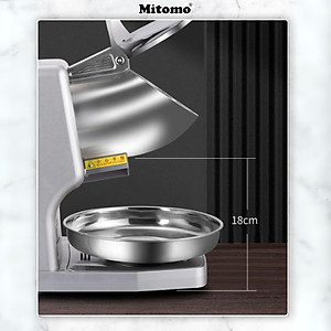 Máy xay đá tuyết, Máy bào đá 8 lưỡi, 2 nắp cao cấp Mitomo MBD-600 MAX- Hàng chính hãng