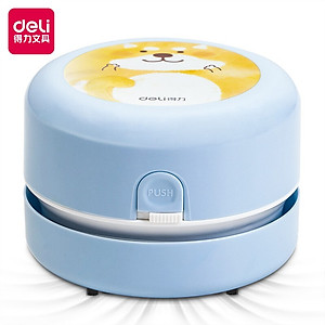 Máy hút bụi mini không dây cầm tay nhỏ nhắn tiện dụng Deli - Lực hút ổn đinh - Phù hợp vệ sinh bàn phím, laptop, góc học tập, nhà bếp, ô tô - Trắng / Xanh dương - Hàng chính hãng -18883