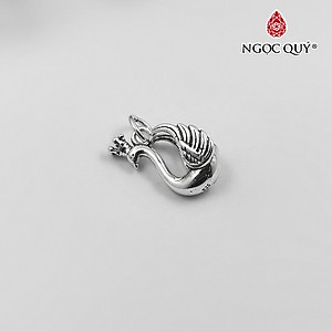 Charm bạc treo thiên nga đội vương miện - Ngọc Quý Gemstones