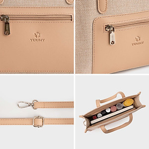 Túi Yuumy ( Thời trang nữ mini cói phối màu - Túi đeo chéo da Seasand YN209 )