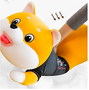 Thú nhồi bông chó husky lè lưỡi dễ thương - Size 90cm đến 1m1 - Quà tặng gấu bông chó husky êm mịn.