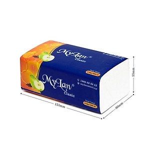 Lốc 5 Gói Giấy Ăn Rút, Khăn Giấy Rút Lụa MyLan Hoa Cúc / Táo Xanh Cao Cấp Siêu Dai và Mềm Mịn 4 Lớp Giấy
