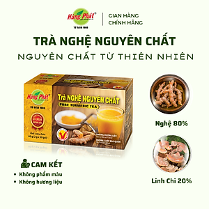 Trà Nghệ Túi Lọc Nguyên Chất Hỗ Trợ Bảo Vệ Dạ Dày Hộp 30 Gói - Hùng Phát Thương Hiệu 35 Năm