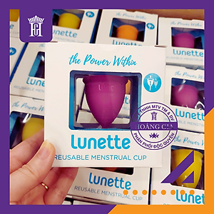 Cốc Nguyệt San Lunette (Màu Tím) Nhập Khẩu Phần Lan - 100% Silicon Y Tế Cao Cấp Đạt Chuẩn FDA - Hàng Chính Hãng - Lunette Menstrual Cup Violet