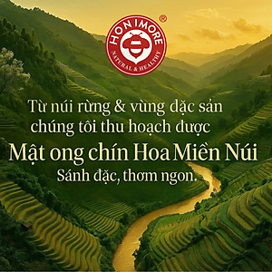 Combo Mật ong rừng Hoa Miền Núi - 100% mật ong chín Honimore 990g