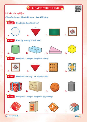 Ôn hè toán 1 ( dành cho học sinh lớp 1 lên lớp 2 ) theo chương trình sách giáo khoa mới nhất