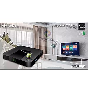 Box TV TX3 mini+ (2024) - Ram 4G/32G  Android TV 11.0 - Chip Amlogic S905W2 - Bluetooth 5.0 - Xem Truyền Hình Đá Banh Miễn Phí - Hàng Nhập Khẩu