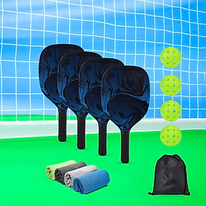 4 Pieces Professional Pickleball Paddles Pickleball Rackets with Bag Pickleball Paddle Gifts for Men Women