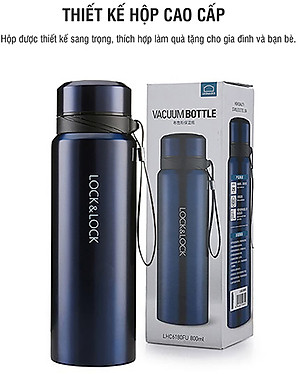 Bình Giữ Nhiệt Bằng Thép Không Gỉ Lock&Lock Vacuum Bottle LHC6180SLV (800ML)