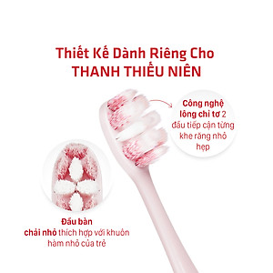 Bàn Chải Đánh Răng Lipzo Teen Cao Cấp Công Nghệ Chỉ Tơ Xoắn Kép, Đầu Bàn Chải Thiết Kế Phù Hợp Khuôn Hàm Các Bạn Trẻ