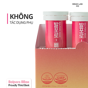Viên sủi chuyển hoá chất béo Balporo BBae Hàn Quốc, hỗ trợ giảm cân, dưỡng da sáng mịn, phân phối độc quyền bởi BBae Lab