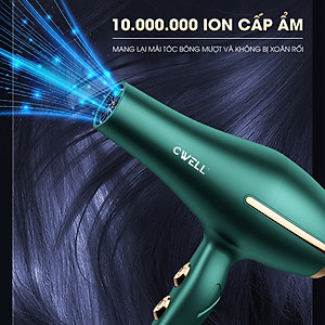 Máy sấy tóc CWELL công suất lớn 1800W-2500W C03HD, 6 chế độ tùy chỉnh nóng/lạnh, thiết kế chuẩn Salon