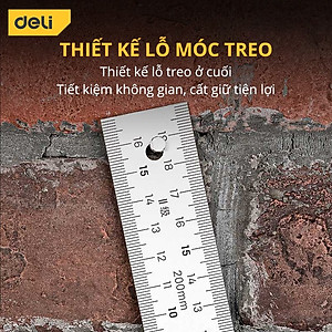Thước Vuông Góc Kim Loại Deli Kích Thước 200mm - Sử Dụng Đo Đạc Trong Xây Dựng, Sửa Chữa Nhà Cửa - DL4034