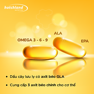 Viên uống Omega369 - Optimum Omega 3.6.9 Hotchland Nutrition hỗ trợ não bộ, thị lực, tim mạch, giảm nguy cơ đột quỵ - Hộp 60v - Hàng chính hãng nhập khẩu Mỹ