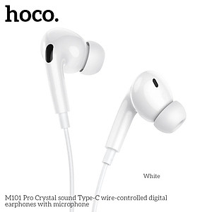Tai nghe nhét tai jack cắm Type-C có mic hoco. M101 Pro tương thích rộng với các máy Android chân Type C và cho Iphone 15 Ipad Chân Type C  - Hàng chính hãng