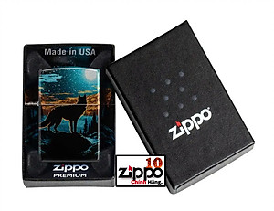 Bật lửa Zippo 46252 Moonlight Wolf Design - Chính hãng 100%