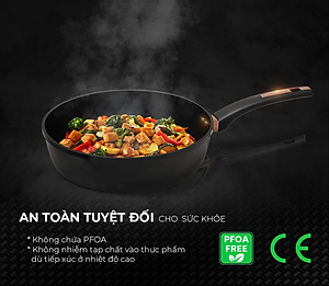 Chảo chống dính Ultra titanium Sunhouse STB - Dùng cho mọi loại bếp - Hàng chính hãng