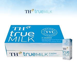 Thùng 48 hộp sữa tươi tiệt trùng TH true MILK ít đường 180 ml (180 ml x 48)