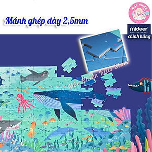 Đồ chơi xếp hình Mideer Puzzle MD3110 - Valy xếp hình Đại dương tuyệt diệu - 104 mảnh ghép