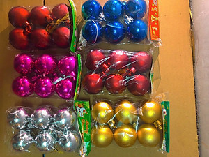 Quả châu treo cây thông noel - Châu mờ đẹp lung linh, có nhiều size để lựa chọn