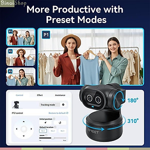 EMEET PIXY - Webcam Kép Theo Dõi AI 4K, Sử Dụng Cảm Biến Sony, 3 Micro Lọc Ồn Dành Cho Dạy Học, Họp Online, Livestream, Tiktok - Hàng Chính Hãng
