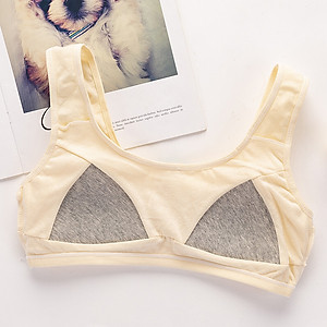 Áo Lót Nữ Áo Lót Học Sinh Ba Lỗ Cotton Hoa Chìm Mút Liền 1358 – Êm Ái, An Toàn, Thoáng Mát