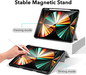 Bao Da Dành Cho iPad Pro 11 inch 2021/2022 và iPad Pro 12.9 inch 2021/2022 ESR Rebound Pencil Holder (Có khe cắm bút Apple Pencil) - Hàng Nhập Khẩu