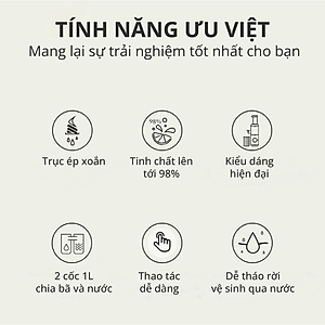 Máy Ép Trái Cây Mishio MK313 motor đồng máy nặng 5.2Kg - Hàng Chính Hãng