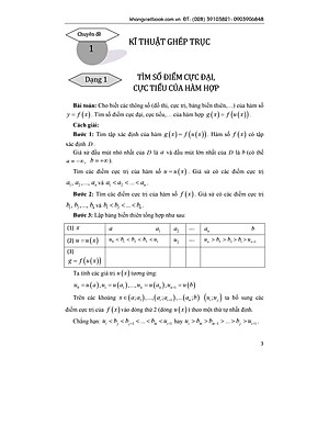 BÍ QUYẾT GIẢI CÁC DẠNG TOÁN VỀ HÀM ẨN - HÀM HỢP