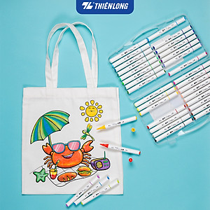 Bút sơn/ Bút lông 12/24/36 màu - Acrylic Markers 2 đầu ngòi ThiênLong Colokit - Màu sắc tươi sáng Trang trí đa chất liệu