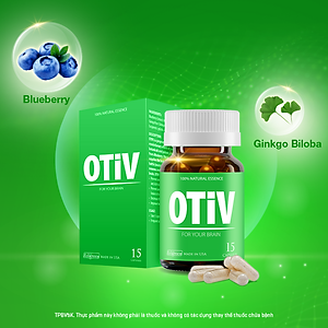 [Hộp 15v] Viên Uống Bổ Não OTIV Ecogreen Giảm Đau Đầu Mất Ngủ, Tăng Trí Nhớ & Hoạt Huyết Não