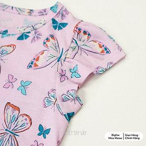 Váy cho bé gái Bigfox Miss Meow size đại mùa hè kiểu cộc tay chất cotton style Hàn cỡ 3,6,9,10,11 tuổi 30kg 40kg 1947