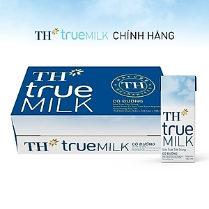 Thùng 48 hộp sữa tươi tiệt trùng TH True Milk  có đường 180ml