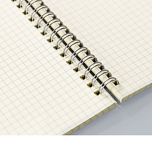 Sổ lò xo bìa trong suốt giấy kẻ ô vuông cỡ B5