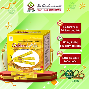 Men vi sinh Golden Lab - Nhập khẩu từ Hàn Quốc Hộp 20 gói - 60 gói