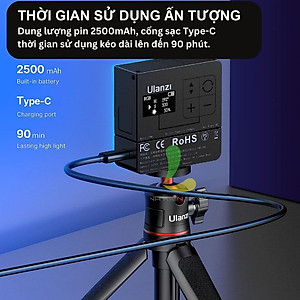 Đèn hỗ trợ quay phim chụp ảnh ULANZI VL49 RGB PRO - Đèn Led đổi màu RGB Tích Hợp pin sạc 2500mAh - Hàng nhập khẩu