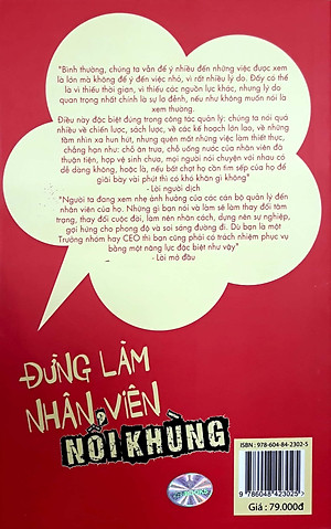 Sách Đừng Làm Nhân Viên Nổi Khùng