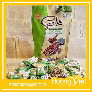 Đặc Sản Sóc Trăng - Kẹo Gạo Lức Rong Biển Giòn Tan Tân Huê Viên 200G, Kẹo Gạo Lứt Sóc Trăng, Thanh Gạo Lức Rong Biển