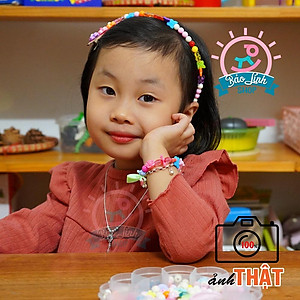 Đồ chơi xâu hạt vòng công chúa cho bé gái 3-6 tuổi tự làm trang sức CỰC XINH, rèn tập trung, phát triển tư duy sáng tạo