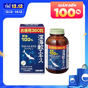 Thực phẩm chức năng Dầu gan Cá Mập Squalene Orihiro Fish Oil Nhật Bản, 360 viên