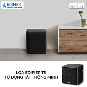 Loa EDIFIER T5 siêu trầm Công suất 70W Bass driver 8 inch Low Pass Filter Hiệu ứng âm thanh sống động - Hàng chính hãng
