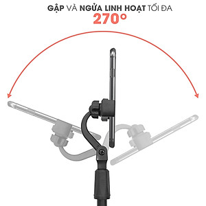 Giá Đỡ Điện Thoại Để Bàn Kẹp Điện Thoại Livestream Kẹp Chắc Chắn Ổn Định Xoay 360 Độ Dùng Để Xem Phim, Ghi Hình Đa Năng- Chính Hãng MINIIN