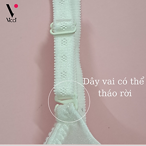 Áo lót nữ nâng ngực mỏng, có gọng Vicci AV.05 cúp chéo phối viền ren, dây vai có thể tháo rời, mềm mại, thoáng mát tạo cảm giác dễ chịu, thoải mái tuyệt đối