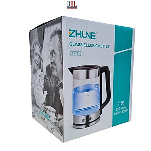 Ấm siêu tốc, ấm thủy tinh cao cấp ZHUNE 1.8L công suất 1500W hàng chính hãng