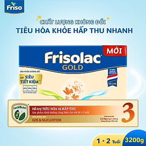 Sữa Bột Frisolac Gold 3 Hộp Giấy 3,2KG cho bé từ 1-2 tuổi