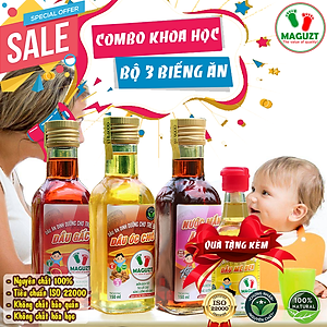 Bộ 3 Dầu Ăn Dặm Cho Bé Biếng Ăn Maguzt ( Tặng Quà)